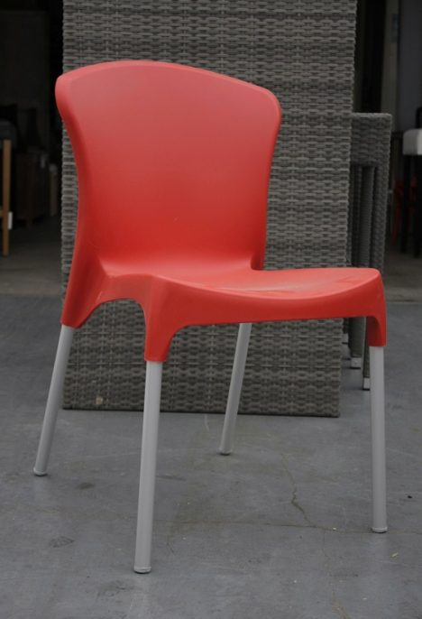 Stoel Max rood kunststof