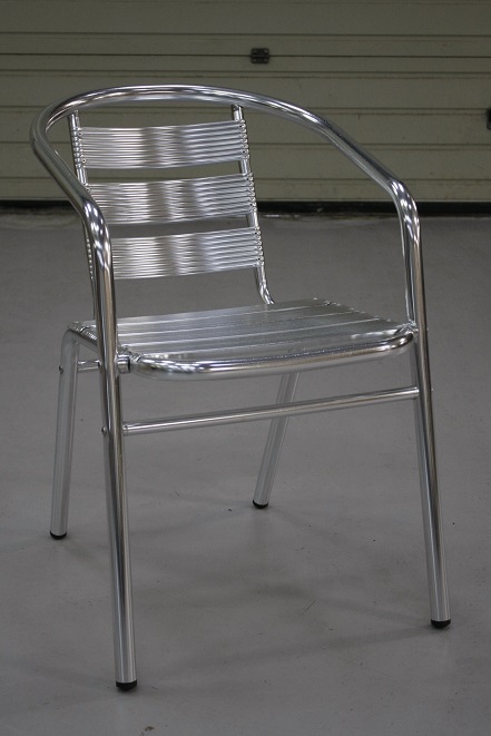 Terrasstoel aluminium met armleuning