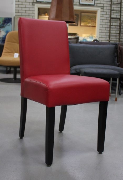 Stoel Lola rood kunstleder