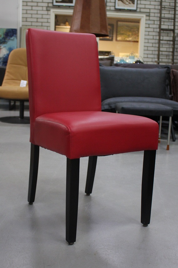 Stoel Lola rood kunstleder