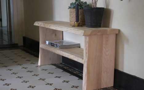 Bankje Europees eikenhout 100 cm.