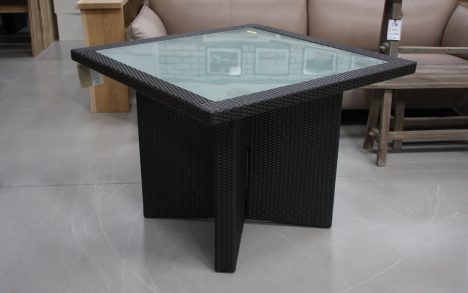 Terrastafel wicker & glasplaat