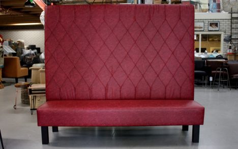 Eetkamerbank hoog rood