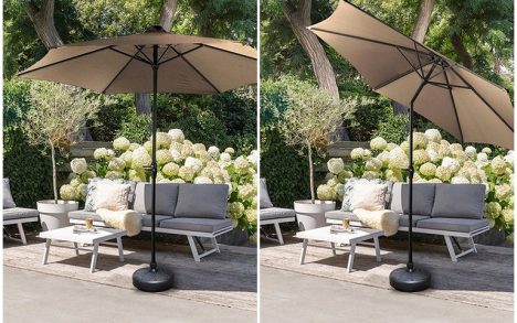 Parasol Ø300 cm. + voet (taupe)