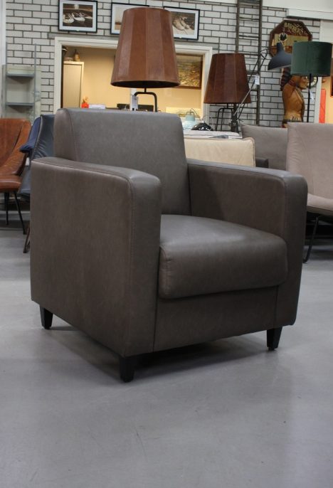 Fauteuil bruin kunstleder