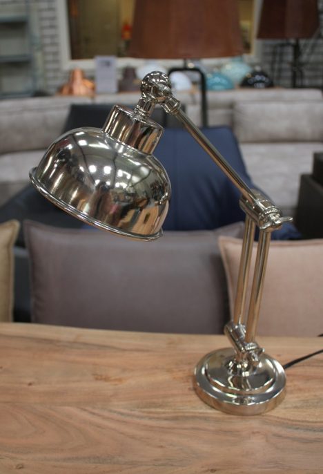 Tafellamp / bureaulamp nikkel