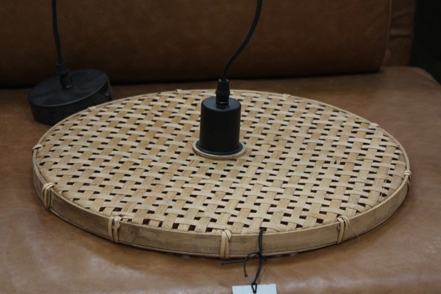 19g ronde hanglamp Paloma light & living rotan schaal hal54