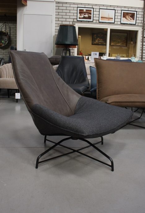 Fauteuil Beal Swivel Jess Design (leer & stof)