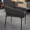 8a eetkamerstoelen Jolly Jess design metaal stof Odense taupe hal54