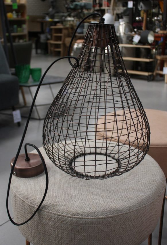 28b hanglamp draadlamp metaal koper hal54