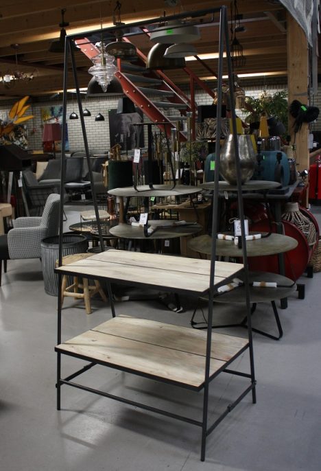 Garderobe / kledingrek metaal & hout (inklapbaar)