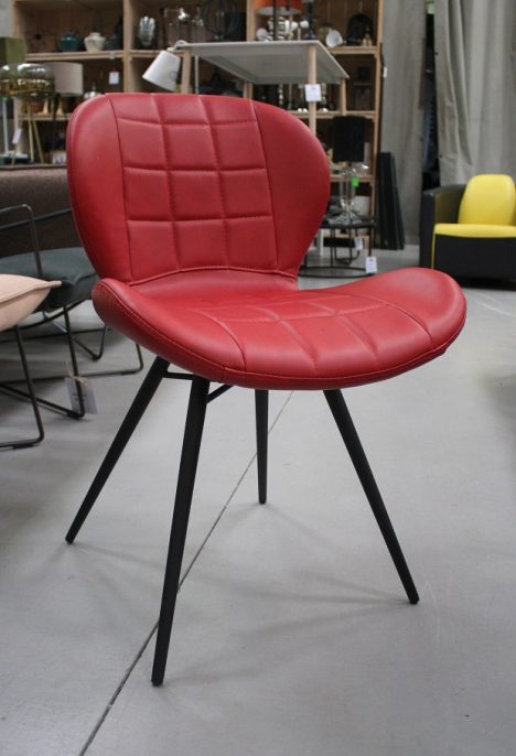 Eetkamerstoel / vlinderstoel kunstleer rood