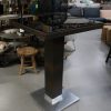 23c bartafel statafel vierkant wicker outdoor rvs glas zwart bruin terras hal54