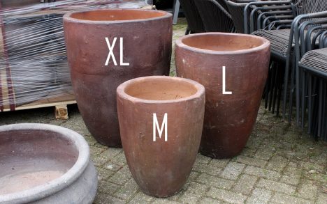 Bloempot hoog Black Cement (maat XL)
