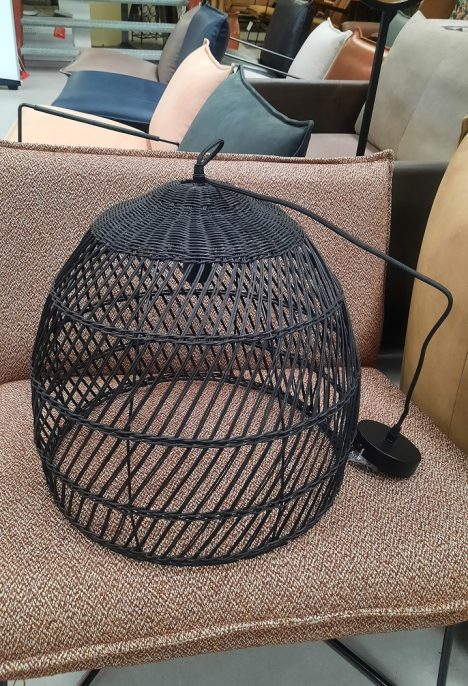 Hanglamp Lavani zwart rotan