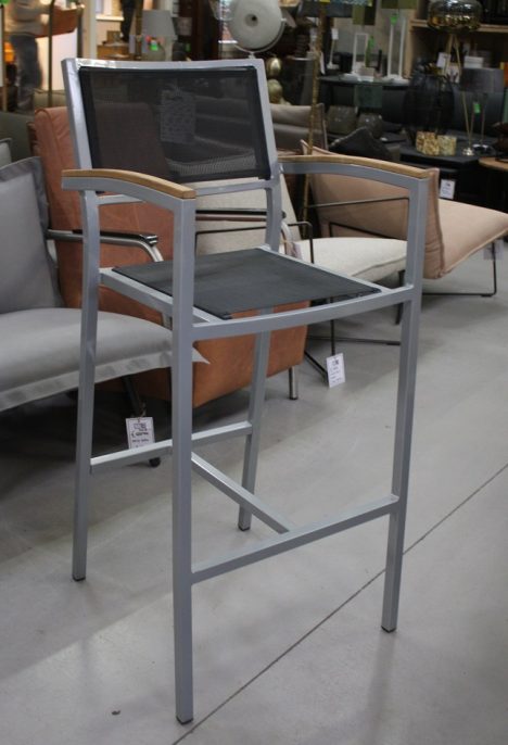 Barstoel aluminium & textileen