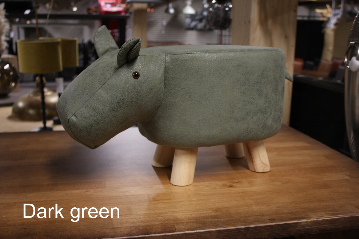 Nijlpaard krukje / poef groen