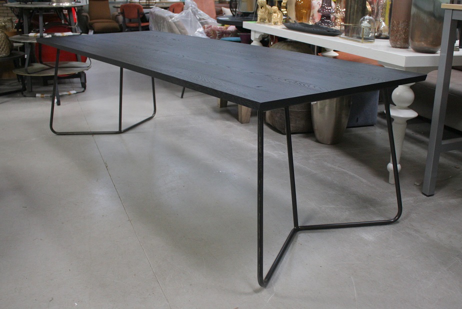Eettafel Charles zwart Jess Design 260x100