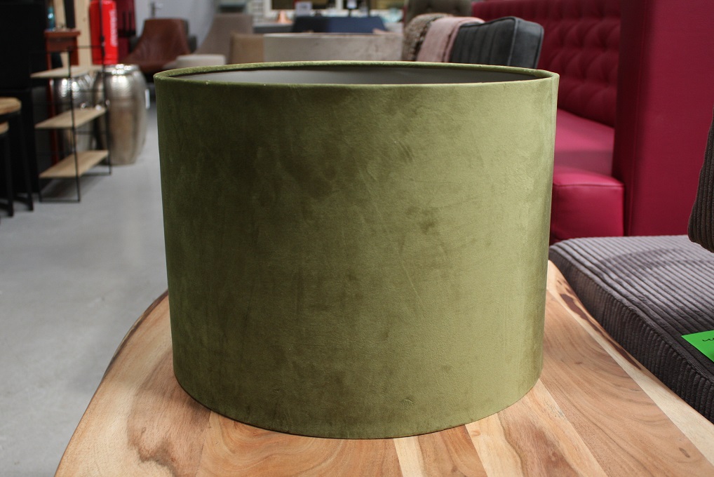 Lampenkap velvet groen Ø40 cm.