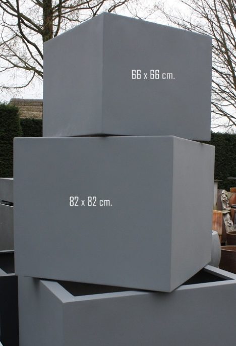 Bloembak vierkant Fiberstone (82 x 82 cm)