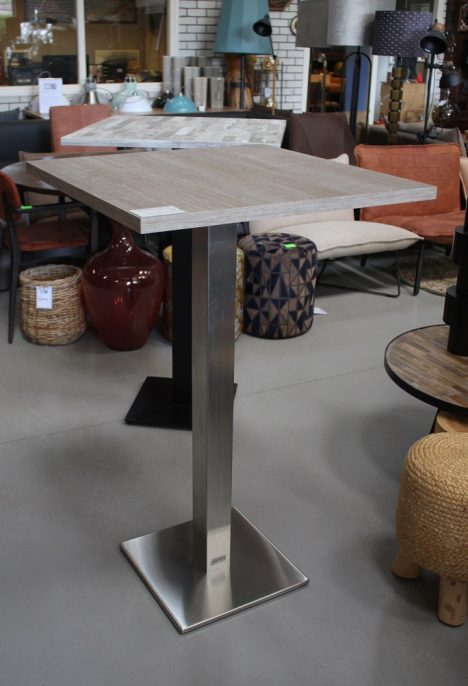 Bartafel / statafel rvs & melamine 70x70