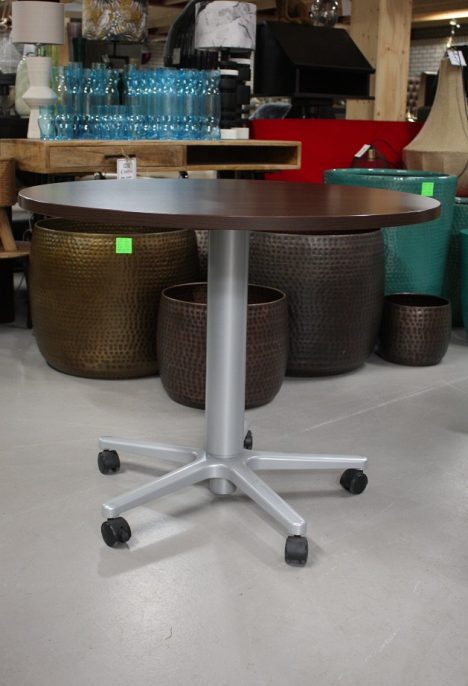 Ronde eettafel verstelbaar naar statafel
