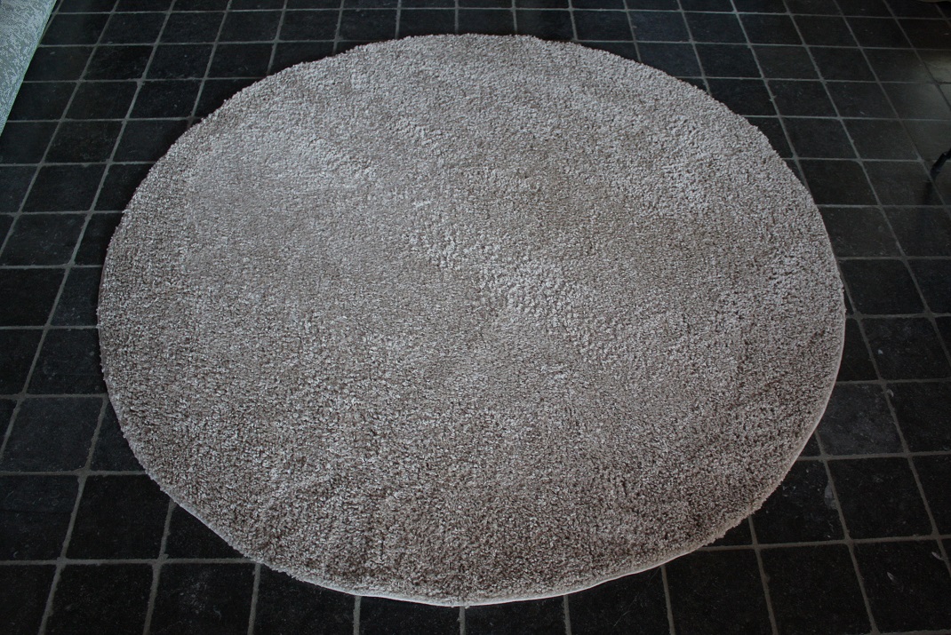 Vloerkleed Life Beige Shaggy Ø200 cm.