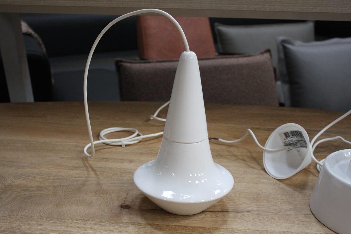 Hanglamp wit keramiek Neo design