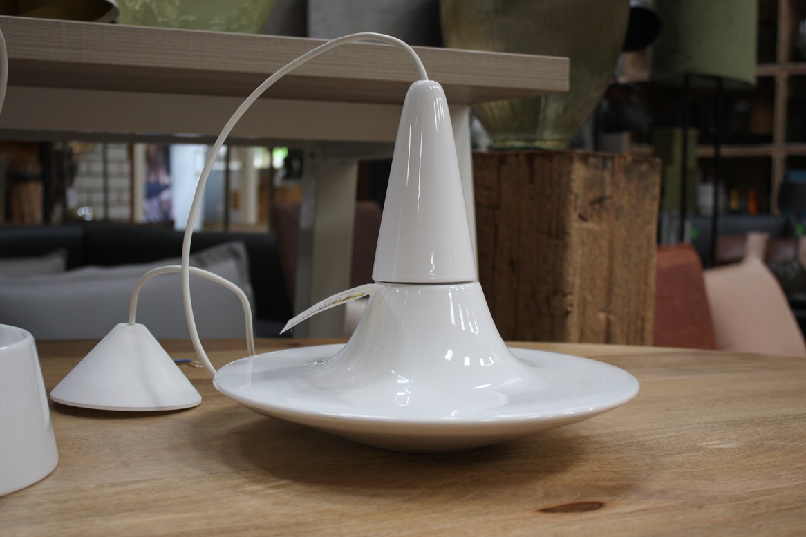 Hanglamp wit keramiek Neo design