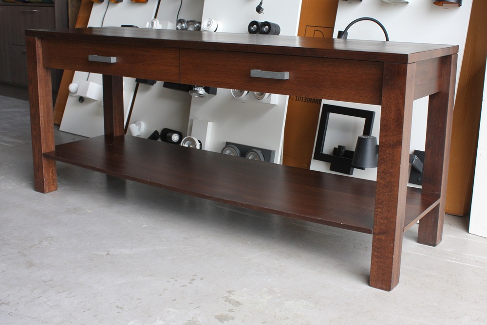 Sidetable hout met 2 lades