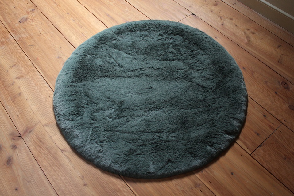 Vloerkleed Comfy Ø100 mosgroen (gratis verzending)