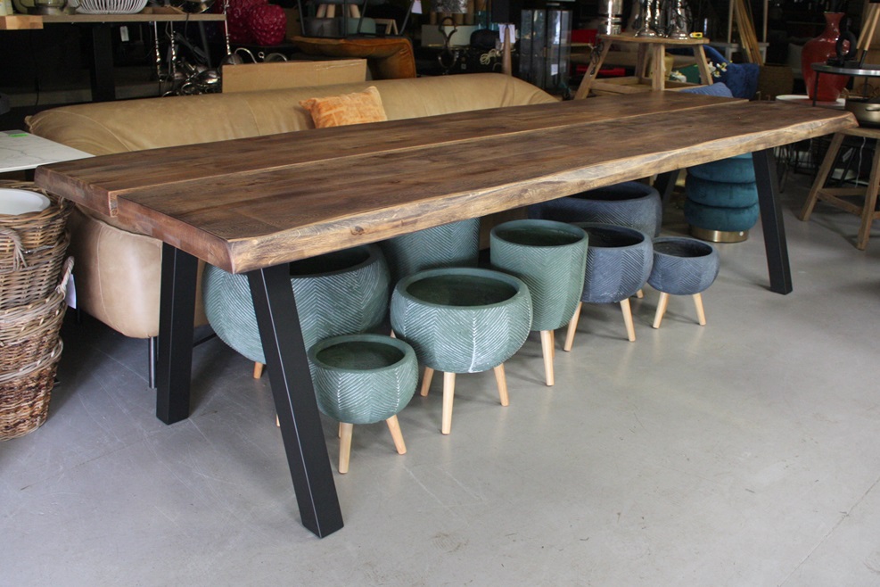 Eettafel / vergadertafel eikenhout 300x100