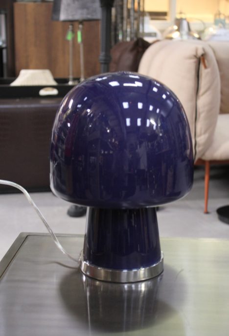 Tafellamp blauw glas