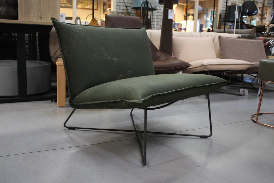Fauteuil Earl Jess Design (canvas legergroen)