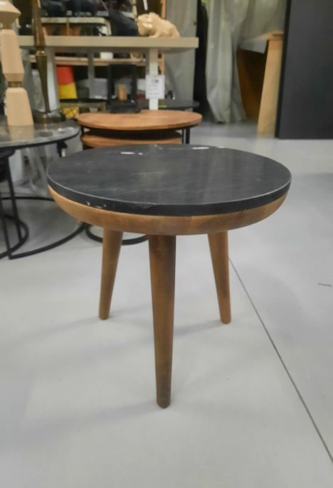 Bijzettafel Trident By-Boo (hout & marmer)