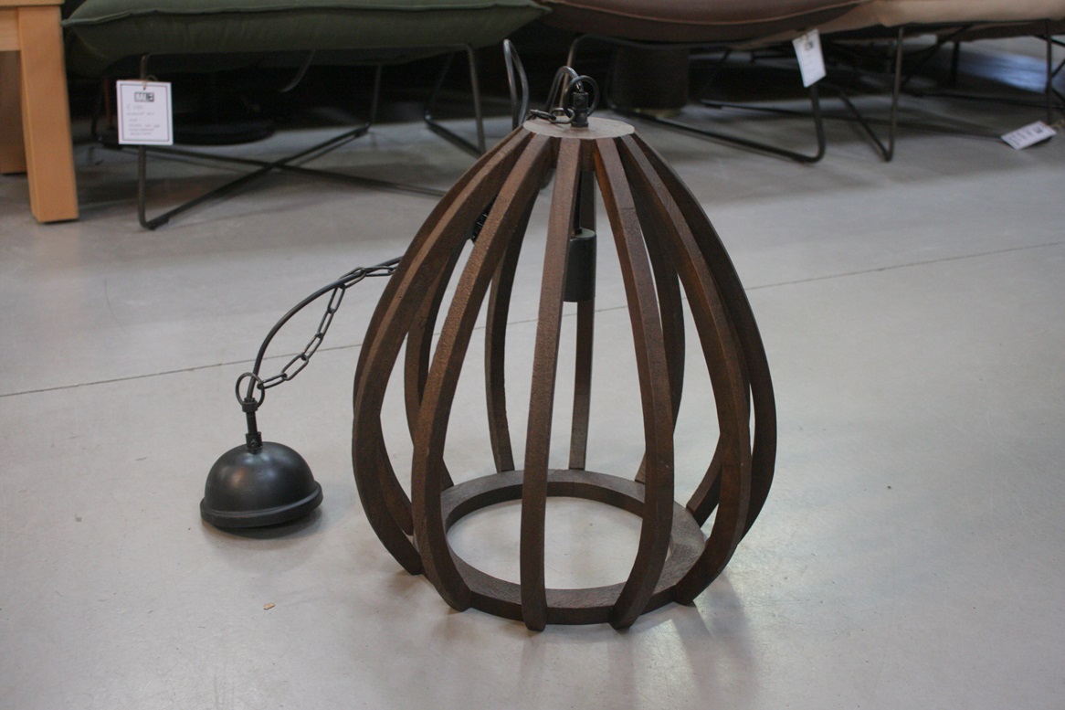 Hanglamp Barsia hout Light & Living