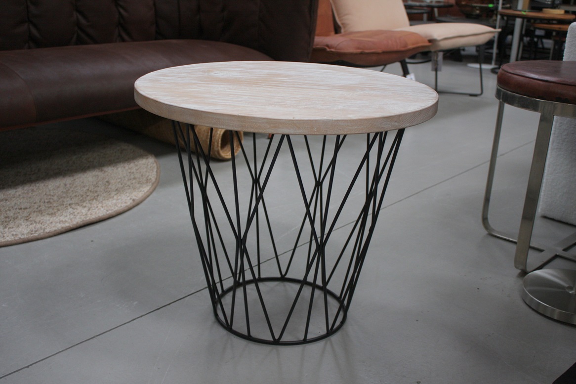 Bijzettafel metaal & hout