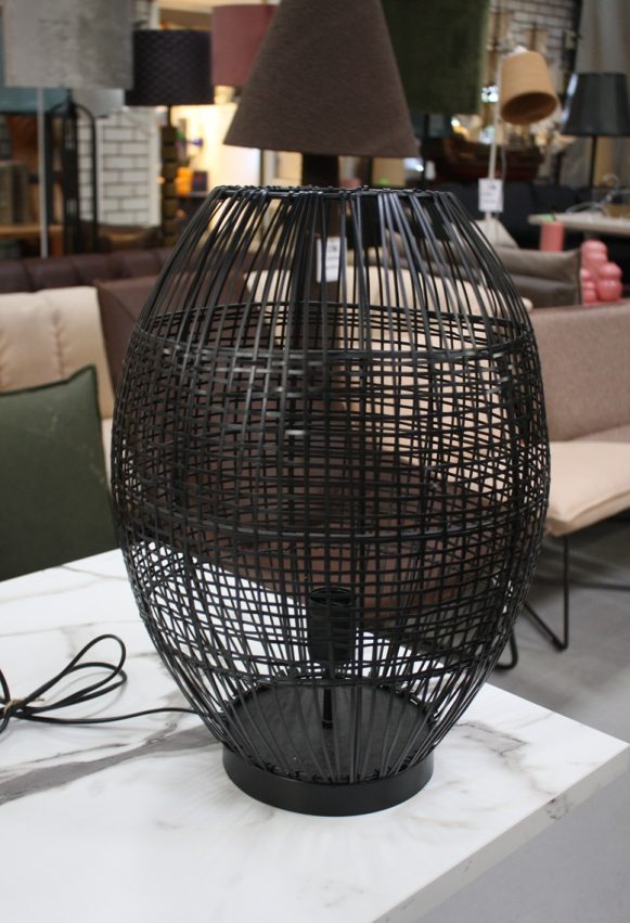 65 tafellamp KOBINA light en living zwart metaal hal54