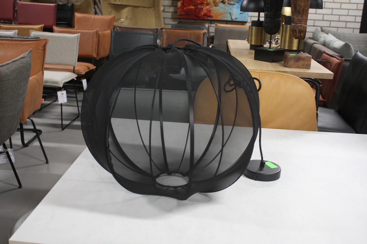 Hanglamp zwart transparant Ø50x45