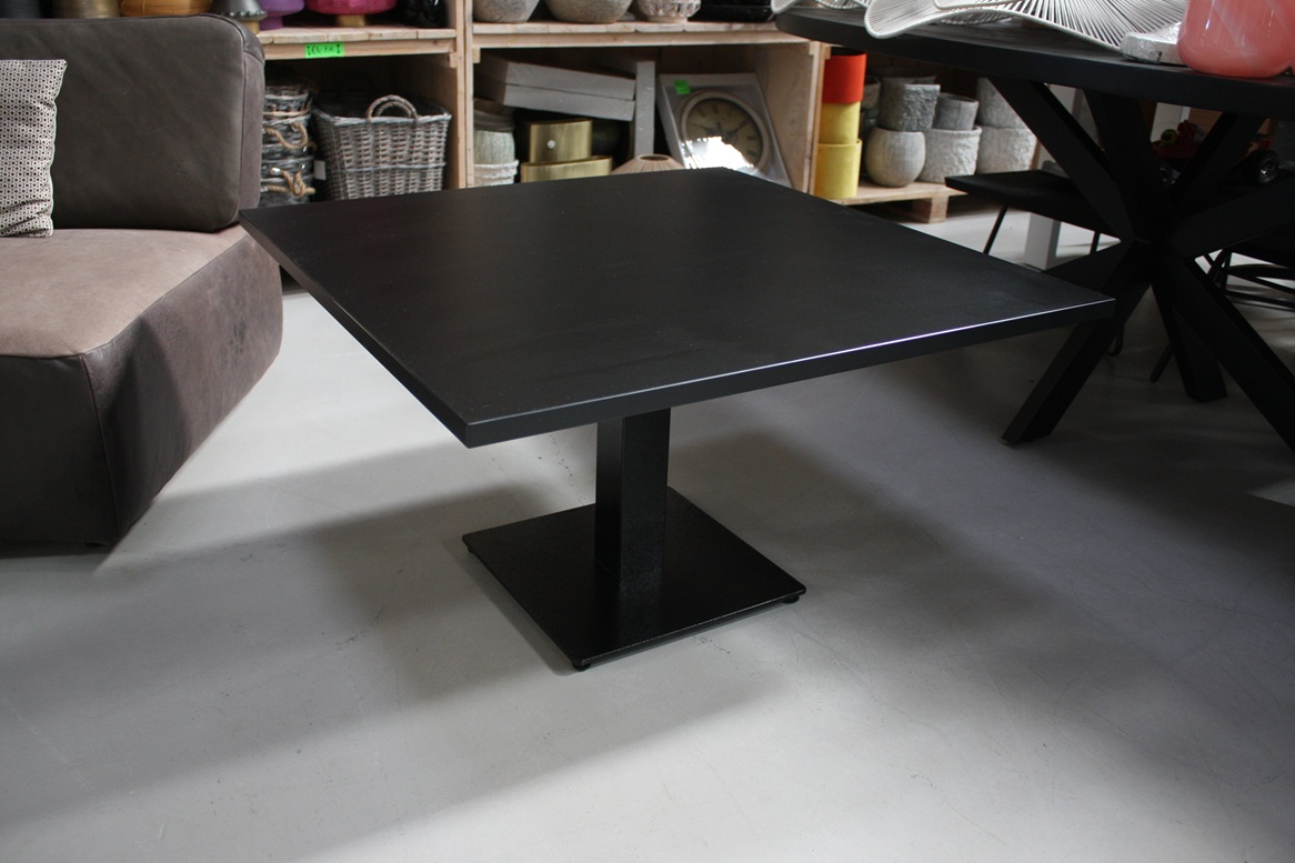 Salontafel vierkant zwart 90x90