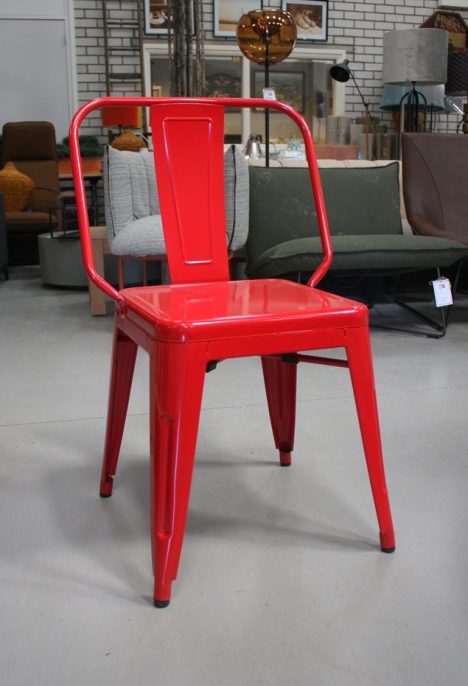 Terrasstoel / eetkamerstoel Tolix model rood