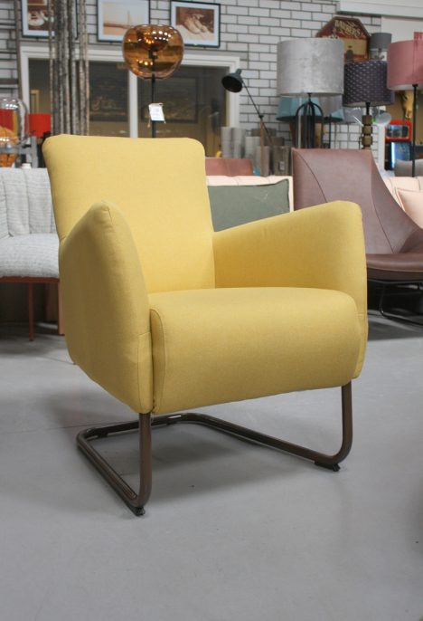 Fauteuil geel stof Jess Design