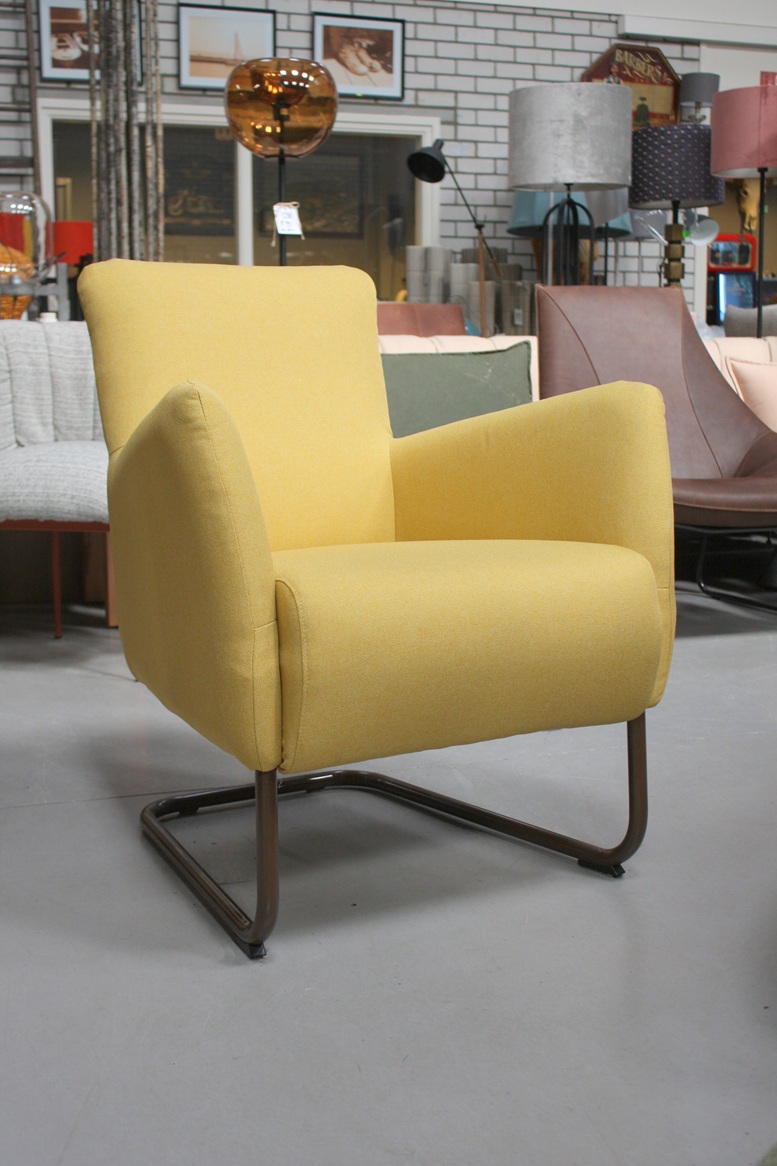 Fauteuil geel stof Jess Design
